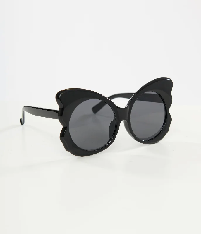 1960s Black Butterfly Sunglasses