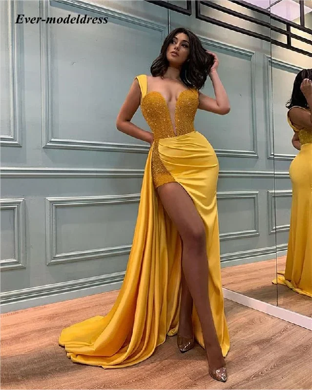 2022-new-yellow-sexy-split-evening-dresses-top-sequins-sleeveless-zipper-back-tiered-design-birthday-party-prom-gown-vestido-de-noite