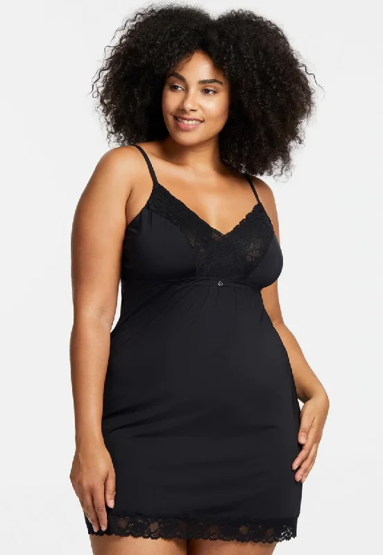 Bust Support Chemise Black