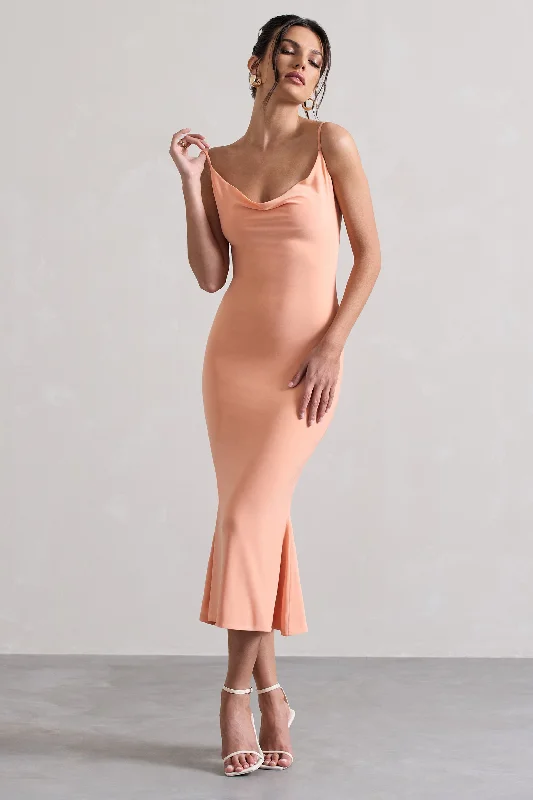 addison-coral-cowl-neck-open-back-midi-dress-with-lace-cl134994187