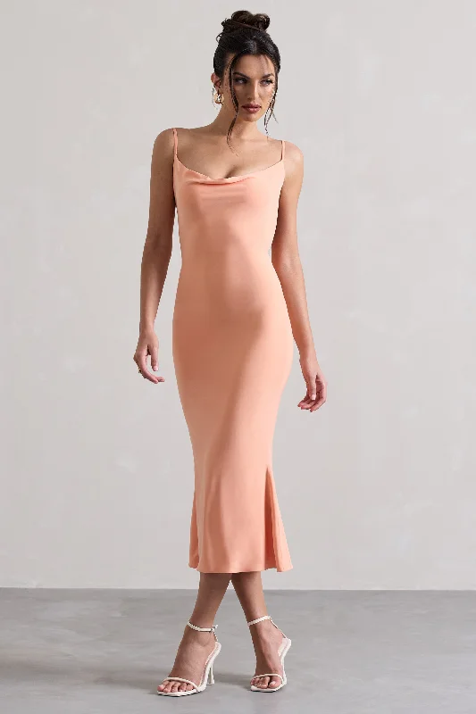 addison-coral-cowl-neck-open-back-midi-dress-with-lace-cl134994187