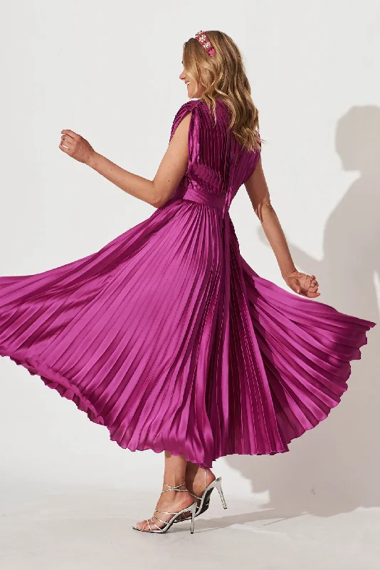 anetta-midi-dress-in-pleated-magenta-satin