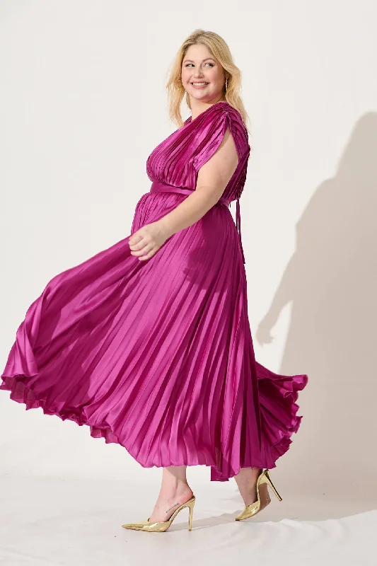 anetta-midi-dress-in-pleated-magenta-satin