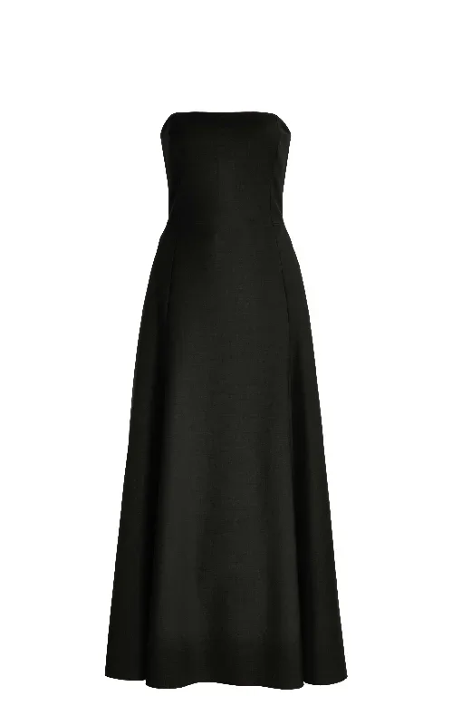 Arion Dress in Black Sportswear Wool