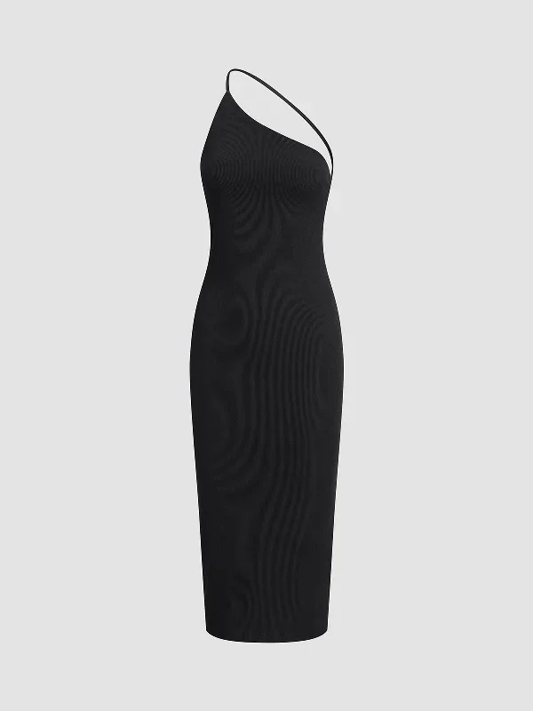 asymmetrical-strap-open-back-midi-dress