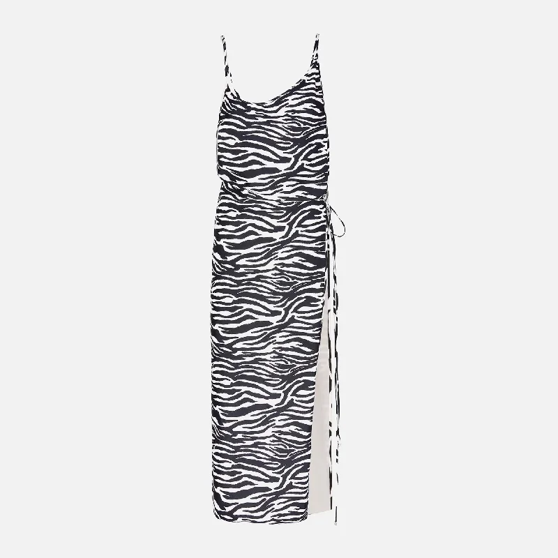 The Attico Midi Dress - White / Black