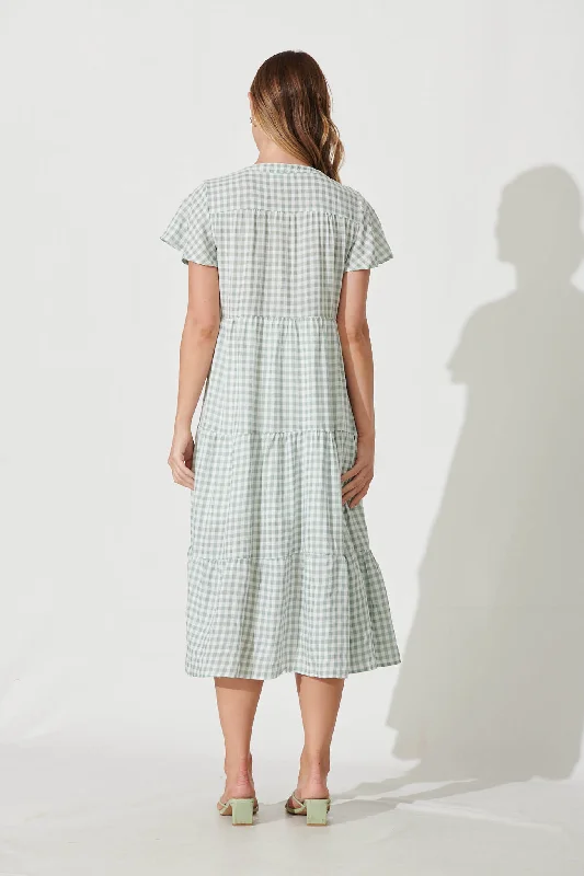 bently-midi-dress-in-green-gingham-check-cotton-blend