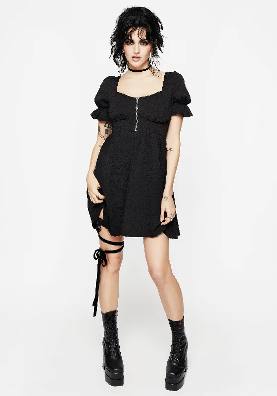 Betrayal Zip Up Mini Dress