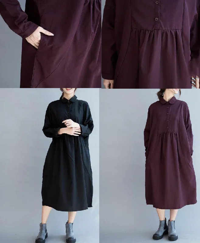 black-cotton-dress-plus-size-shirt-dresses-maxi-dress-long-blouses-long-sleeve