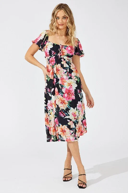 black-floral-midi-dress-short-sleeve-ruched-bust-dd1713b-33rb-1