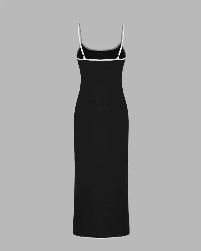 black-knit-dress-with-contrast-binding