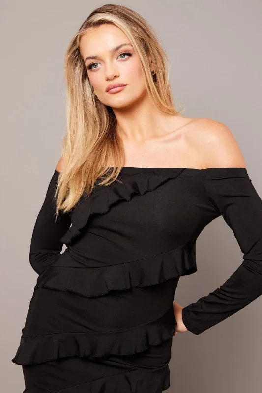 black-maxi-dress-off-shoulder-ruffle-bardot-dress-ed2636-34zb-1