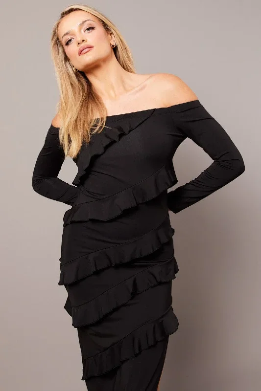 black-maxi-dress-off-shoulder-ruffle-bardot-dress-ed2636-34zb-1