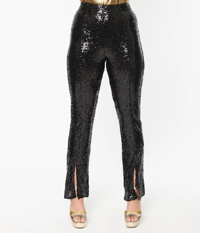 black-sequin-flare-pants