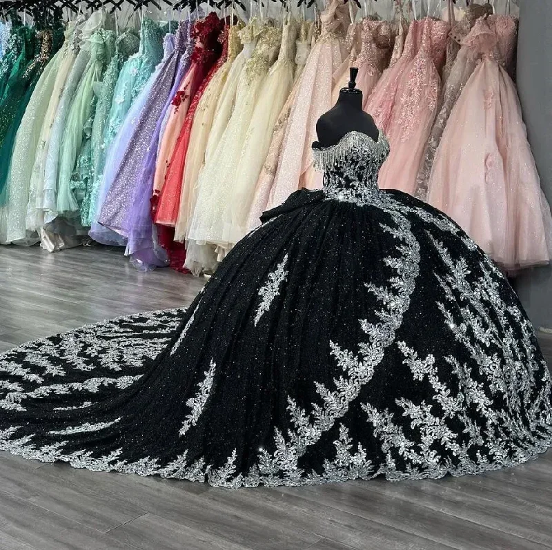 black-silver-gothic-princess-quinceanera-dresses-sparkly-applique-tassel-corset-vestidos-para-15-anos-prom-sweet-16