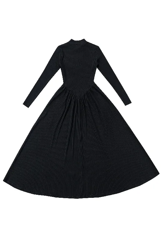 black-tencel-rib-turtleneck-maxi-dress