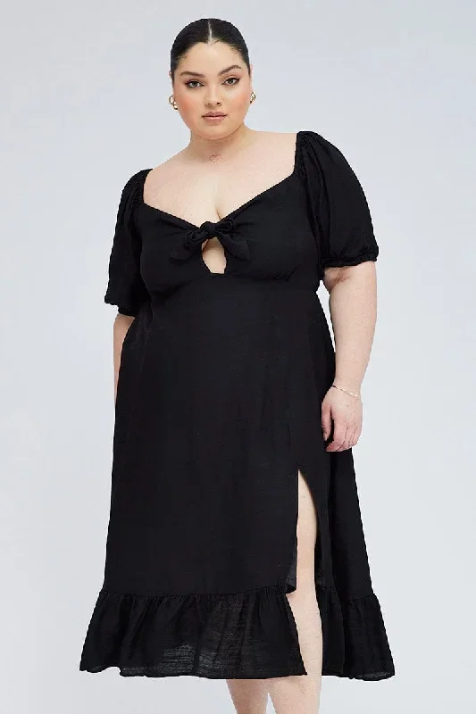 black-tie-front-midi-dress-short-puff-sleeve-split-front-ced32199a-35a-1