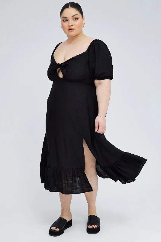 black-tie-front-midi-dress-short-puff-sleeve-split-front-ced32199a-35a-1