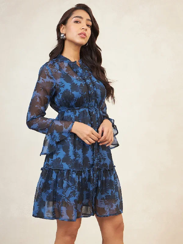 blue-floral-printed-button-down-mini-dress-ff-5012