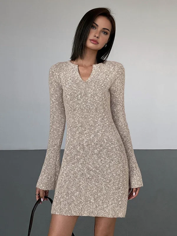 bodycon-v-neck-long-sleeve-mini-knit-dress