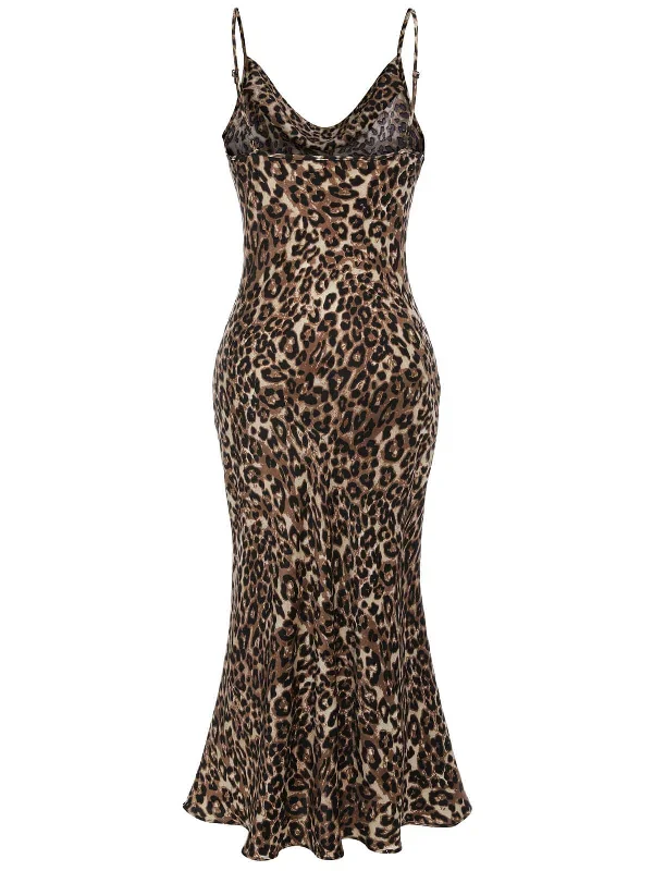 brown-1960s-leopard-strap-fishtail-dress