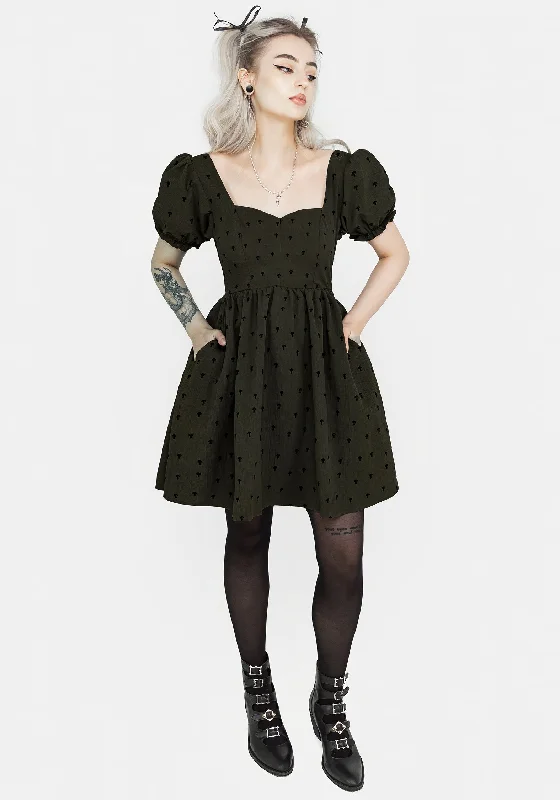 chanterellevelour-puff-sleeve-mini-dress