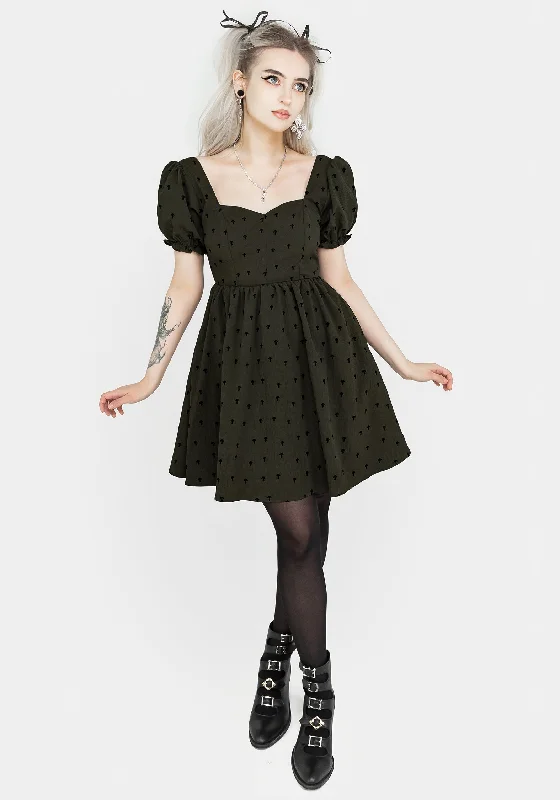 chanterellevelour-puff-sleeve-mini-dress