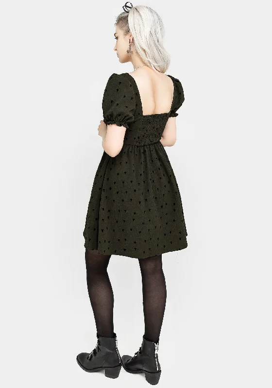 chanterellevelour-puff-sleeve-mini-dress