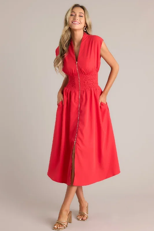 Circle Of Friends Red Midi Dress (RESTOCK AUGUST)