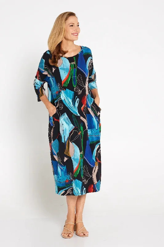 Corinne Midi Dress - Artist Print