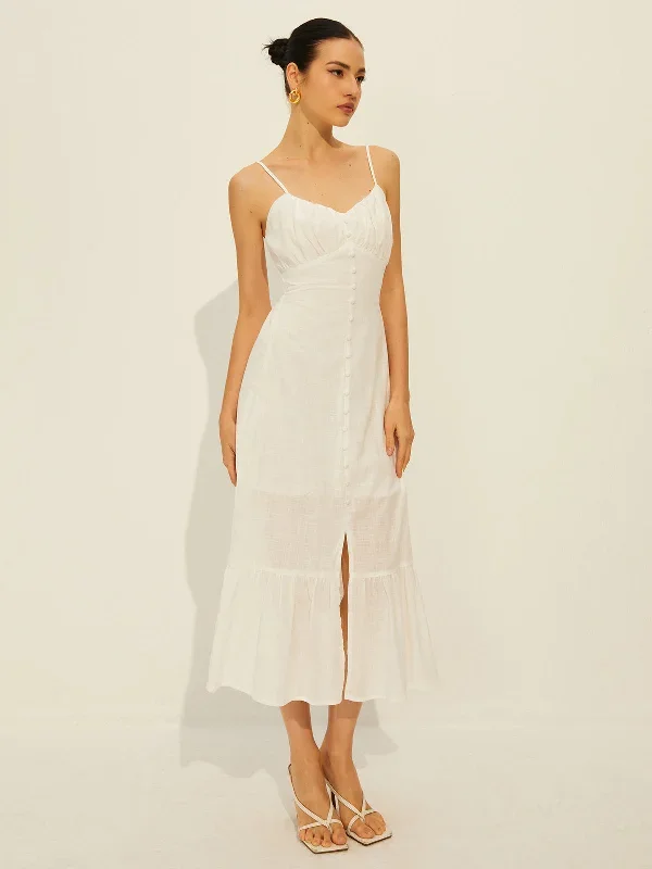 cotton-ruffle-split-dress