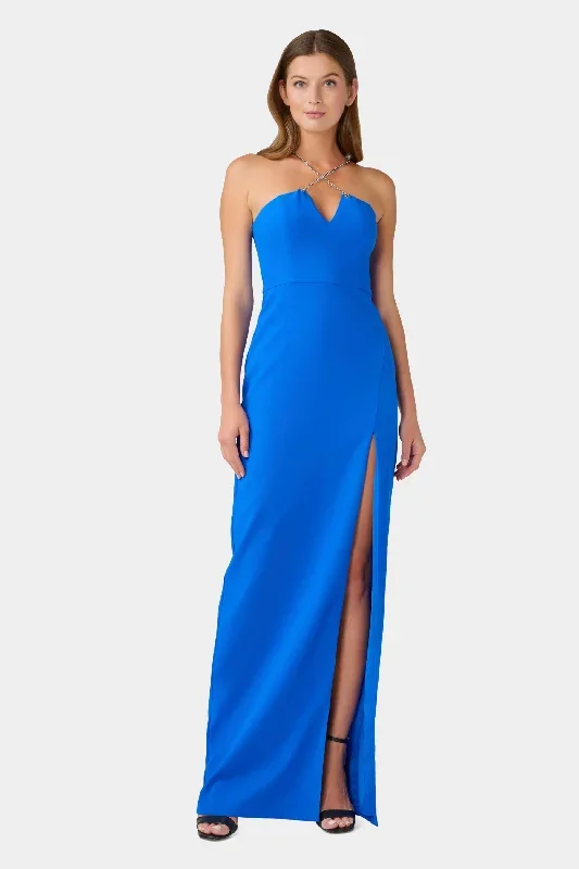 Crepe Column Gown