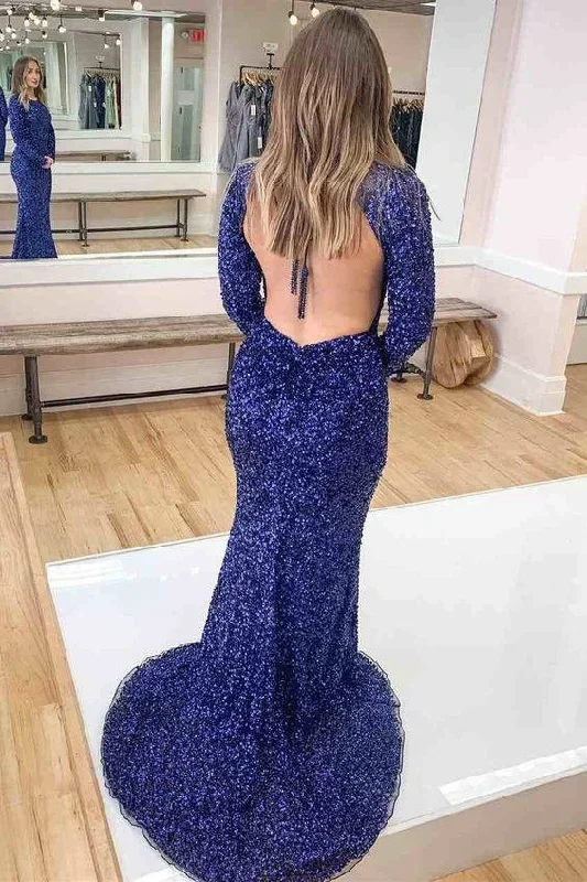 crew-neck-blue-sequins-mermaid-prom-dress-with-long-sleeves