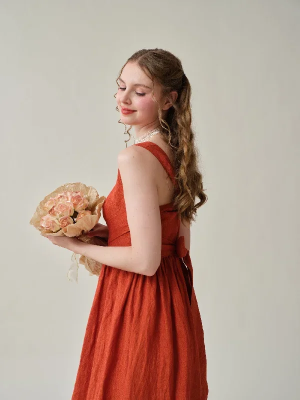 cross-back-linen-dress-in-red-midi-dress-cocktail-dress-layered-linen-dress-evening-dress-vintage-dress-apron-dress-linennaive