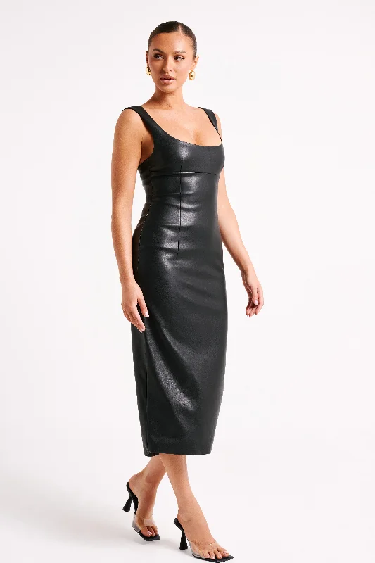 cynthia-faux-leather-midi-dress-black