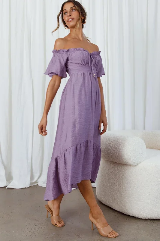 dandelion-off-shoulder-tied-back-midi-dress-purple