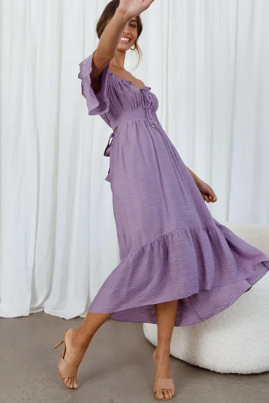 dandelion-off-shoulder-tied-back-midi-dress-purple