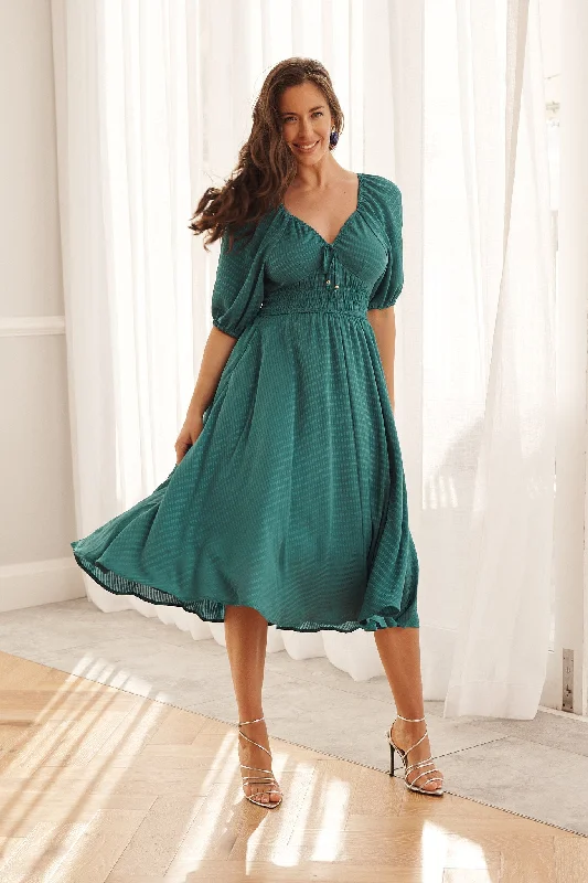 Darling Cove Midi Dress In Teal