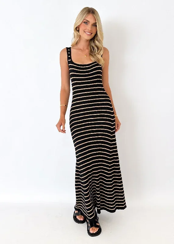 doria-knit-maxi-dress-black-stripe