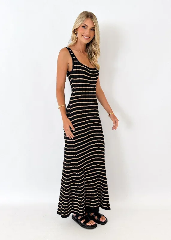 doria-knit-maxi-dress-black-stripe