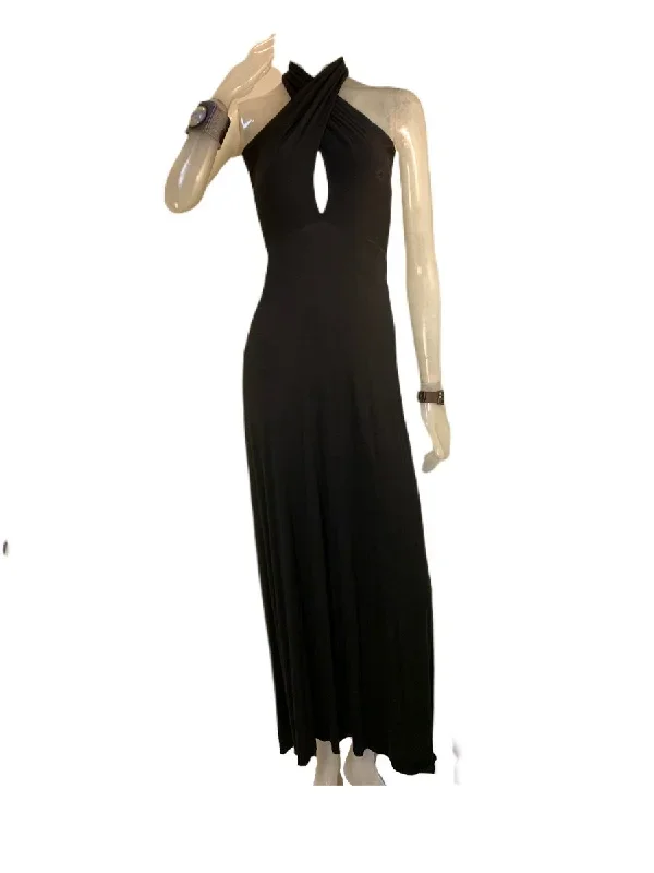 E-Motions Halter Maxi Dress Black