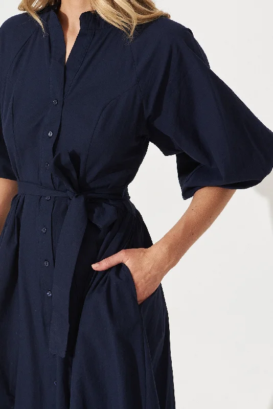 entice-midi-dress-in-navy-cotton-poplin