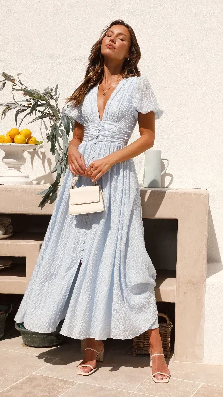 Faiz Maxi Dress - Light Blue