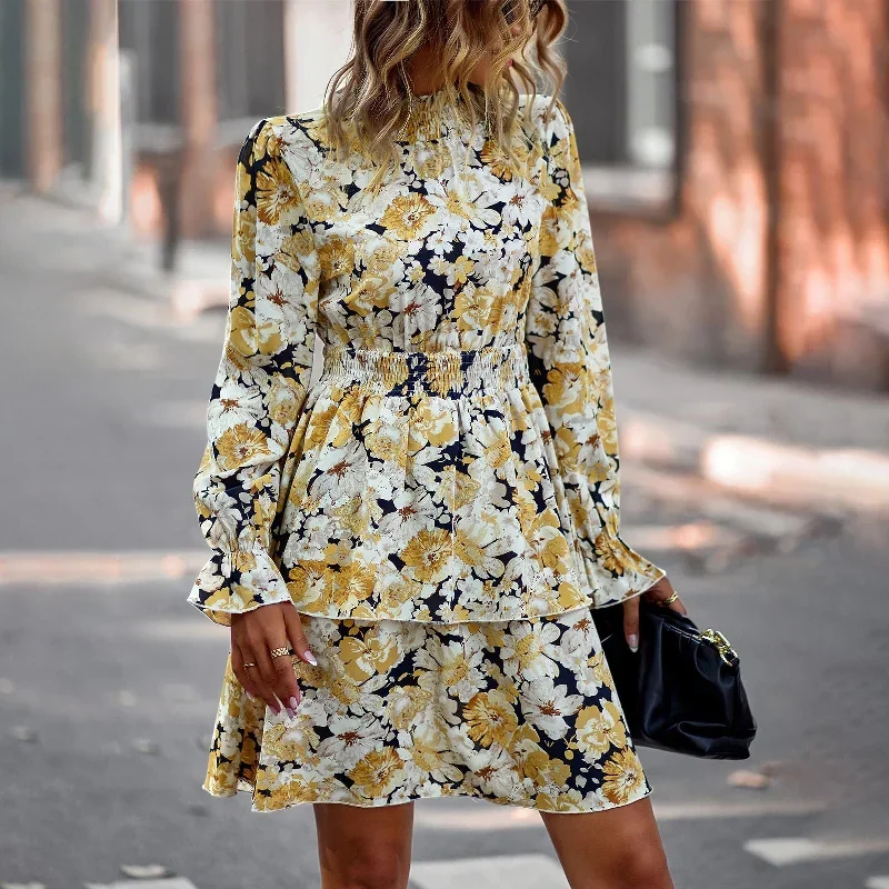 floral-print-ruffles-vintage-dress-for-women-elegant-o-neck-lantern-sleeve-elastic-waist-mini-dress-2023-new-women-party-dress