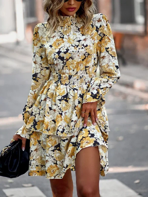 floral-print-ruffles-vintage-dress-for-women-elegant-o-neck-lantern-sleeve-elastic-waist-mini-dress-2023-new-women-party-dress