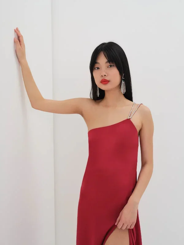 For Love & Lemons - Elora Midi Dress - Red