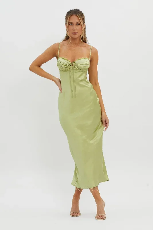 fortune-lace-trim-bust-tie-midi-dress-lime