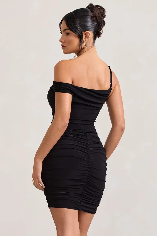 front-page-black-ruched-asymmetric-bodycon-mini-dress-cl128876002