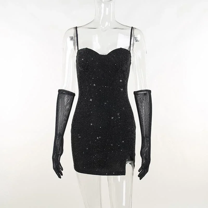 gloves-solid-beaded-slit-backless-sweetheart-neck-cami-mini-dress