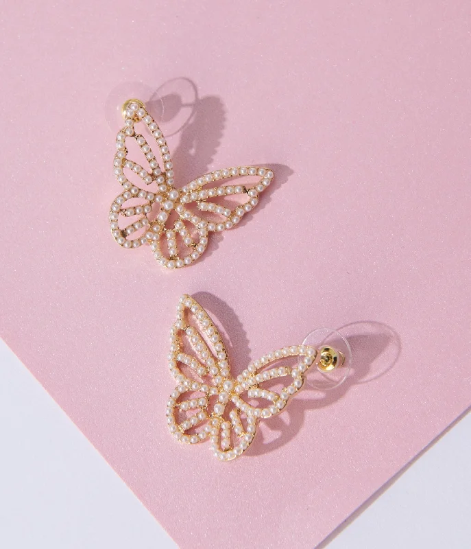 gold-faux-pearl-butterfly-cutout-earrings